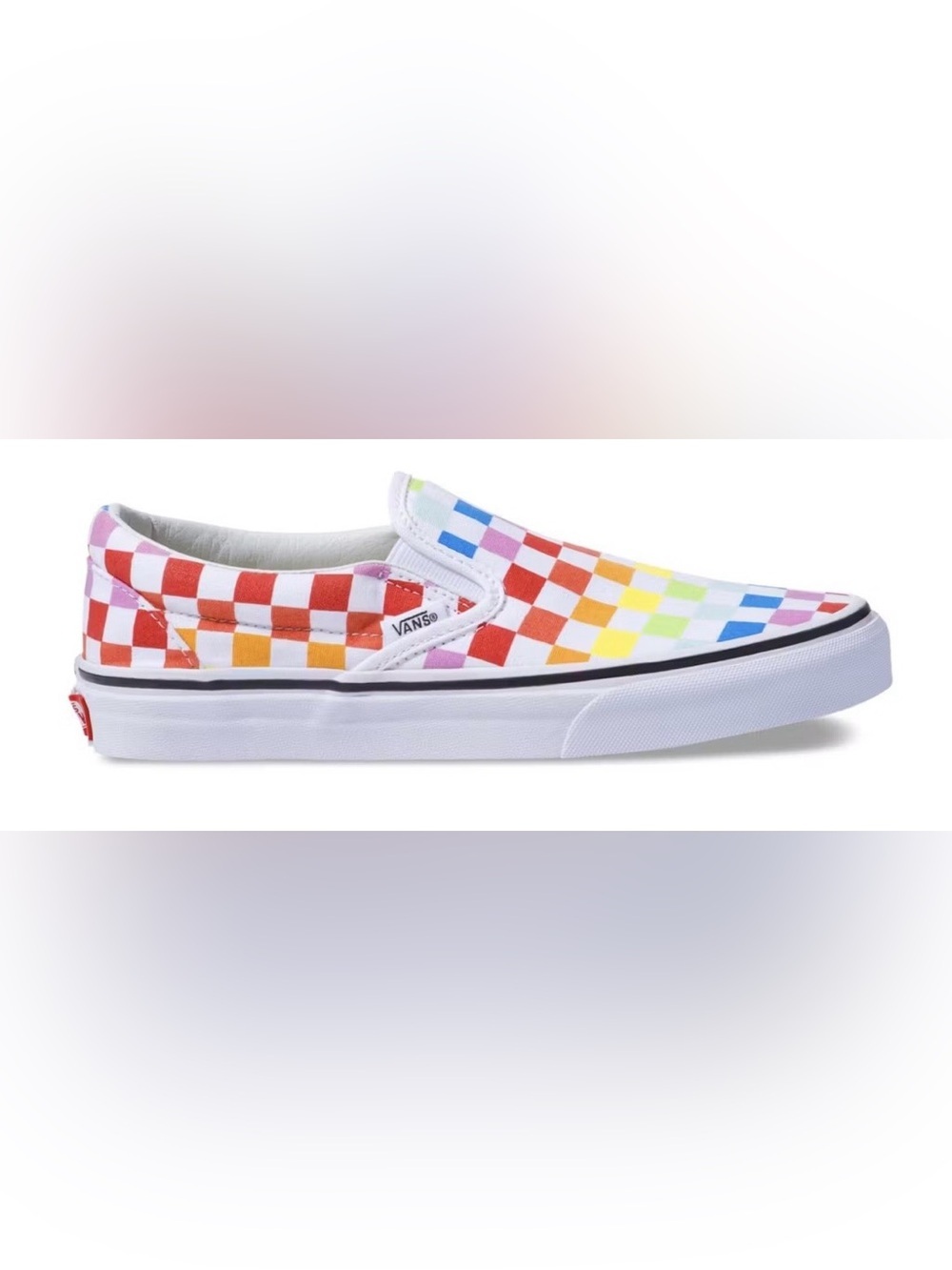 Vans Youth Sz 5 Classic Slip-On Checkerboard Rainbow style VN0A32QIU09 Skater